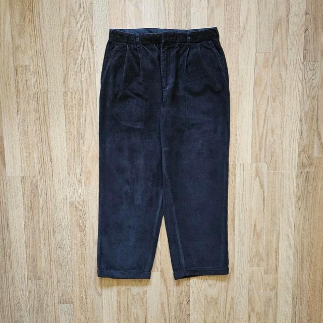 Preloved Men's Straight leg Trousers - Black - 34" on Productcaster.