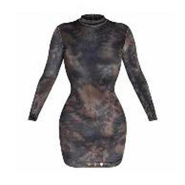 PrettyLittleThing Women's Bodycon Dress - Brown/Black - 6 on Productcaster.