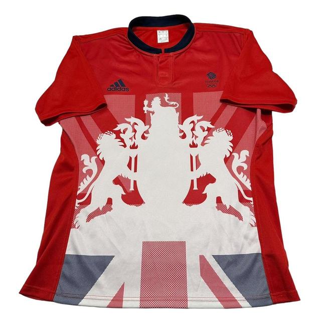 Adidas Men's T-shirt - Red - XL on Productcaster.