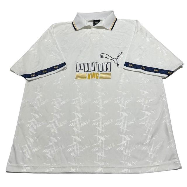 Puma Men's T-shirt - White/Navy - XL on Productcaster.