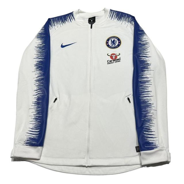 Nike Men's Jumper - Blue/White - M on Productcaster.