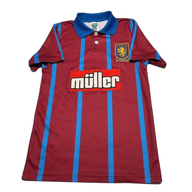 Score Draw Men's T-shirt - Burgundy/Blue - S on Productcaster.