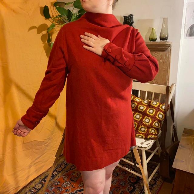 Vintage Women's Wool Dress - Red - S on Productcaster.