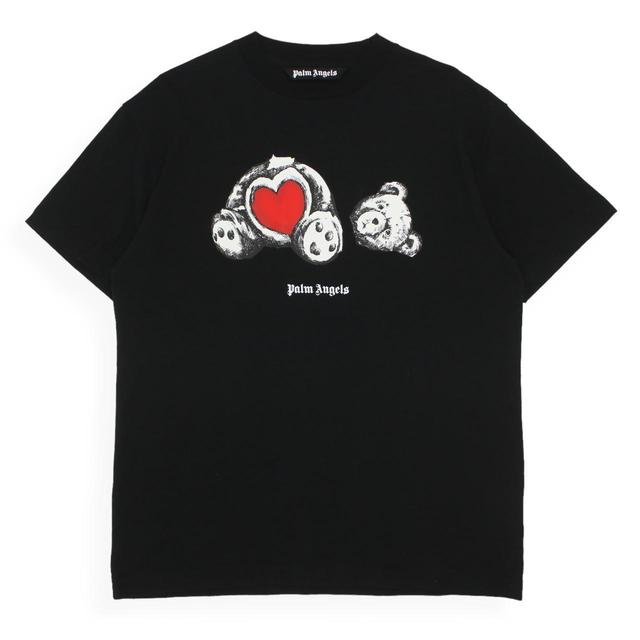 Palm Angels Men's T-shirt - Black/Red - L on Productcaster.