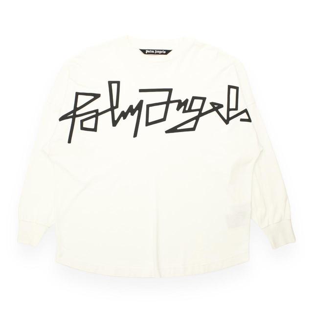 Palm Angels Men's T-shirt - White/Black - M on Productcaster.