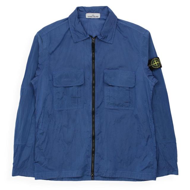 Stone Island Men's Shirt - Blue - M on Productcaster.