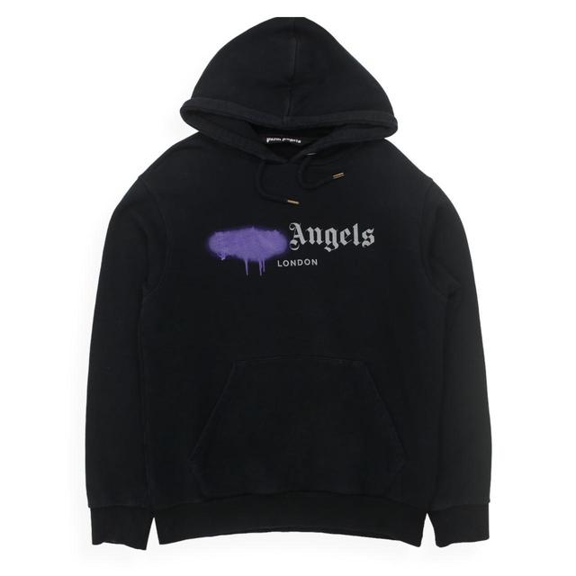 Palm Angels Men's Hoodie - Black/White - S on Productcaster.