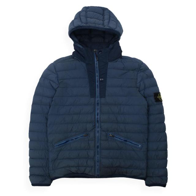 Stone Island Men's Lightweight Jacket - Blue/Black - M on Productcaster.