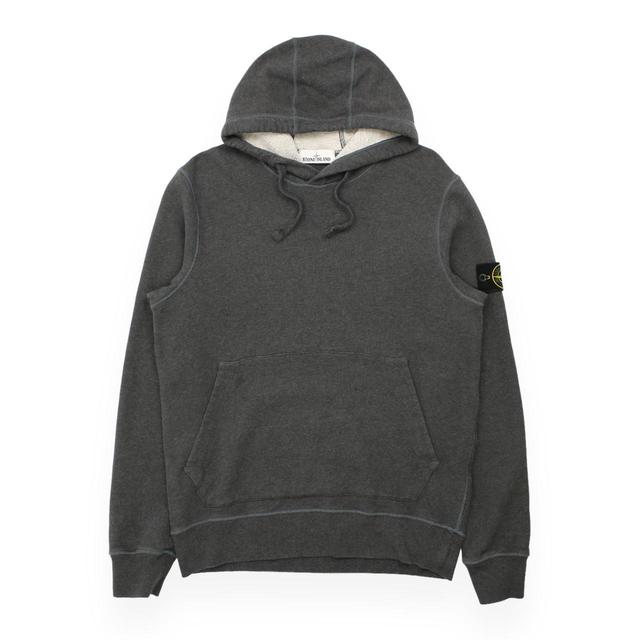 Stone Island Men's Hoodie - Grey/Black - M on Productcaster.