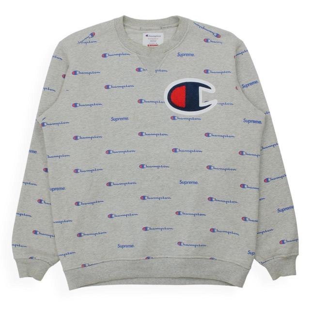 Supreme Men's Sweatshirt - Grey/Black - M on Productcaster.