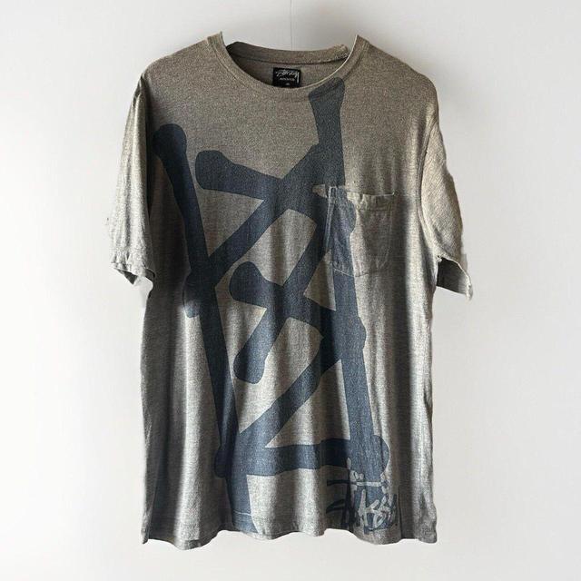 Vintage Men's T-shirt - Grey - M on Productcaster.