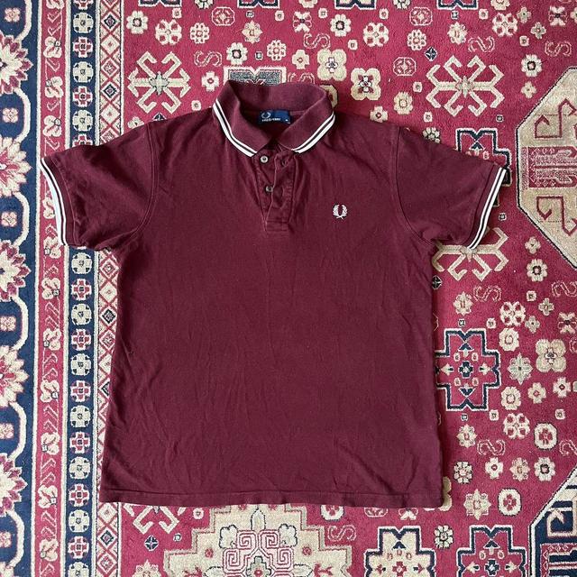 Fred Perry Men's Polo shirt - Burgundy - M on Productcaster.