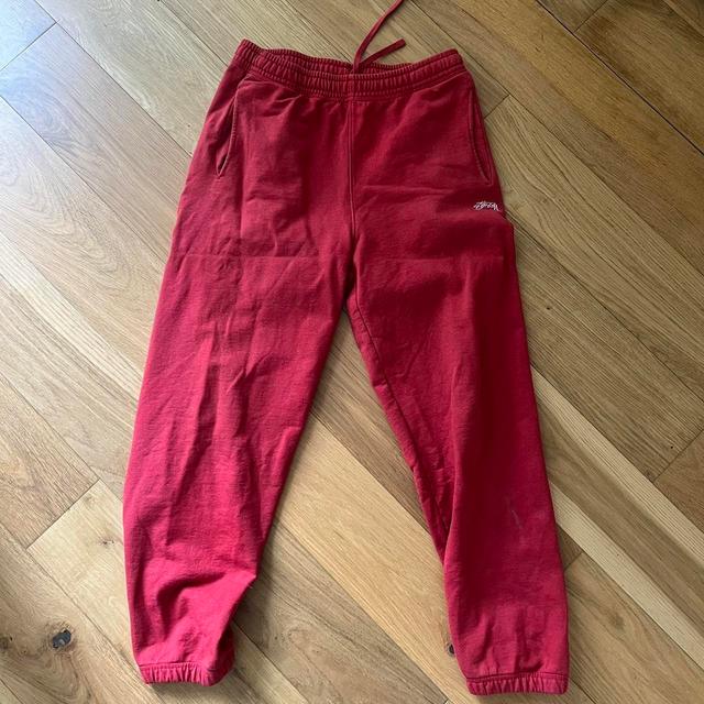 Stüssy Men's Sweatpants - Red - M on Productcaster.