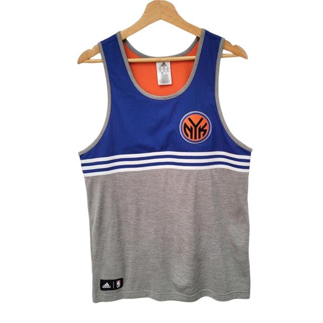 Adidas Men's Vest - Blue/Orange - M on Productcaster.