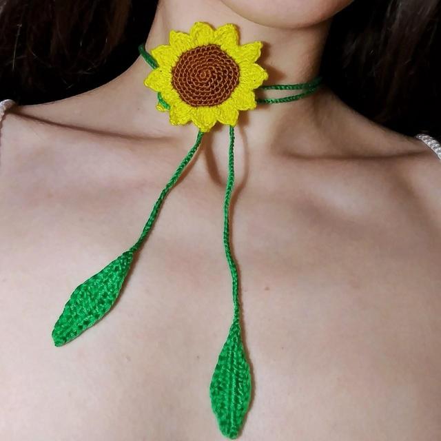 Handmade Women's Necklace - Green on Productcaster.