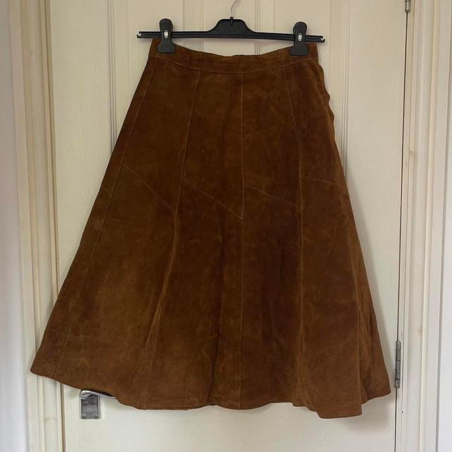 Debenhams Women's Suede Skirt - Brown/Tan - 25" on Productcaster.