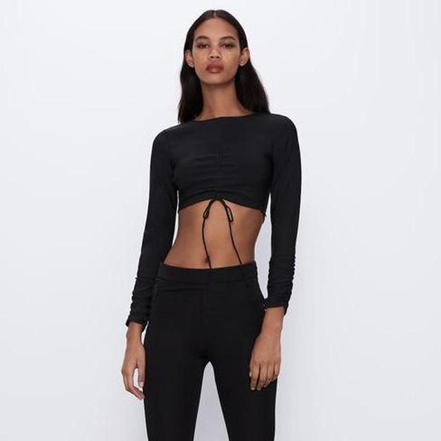 Zara Women's Crop top - Black - XS on Productcaster.