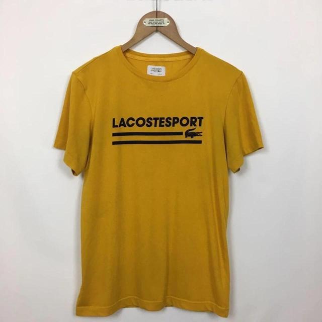 Lacoste Men's T-shirt - Yellow - M on Productcaster.