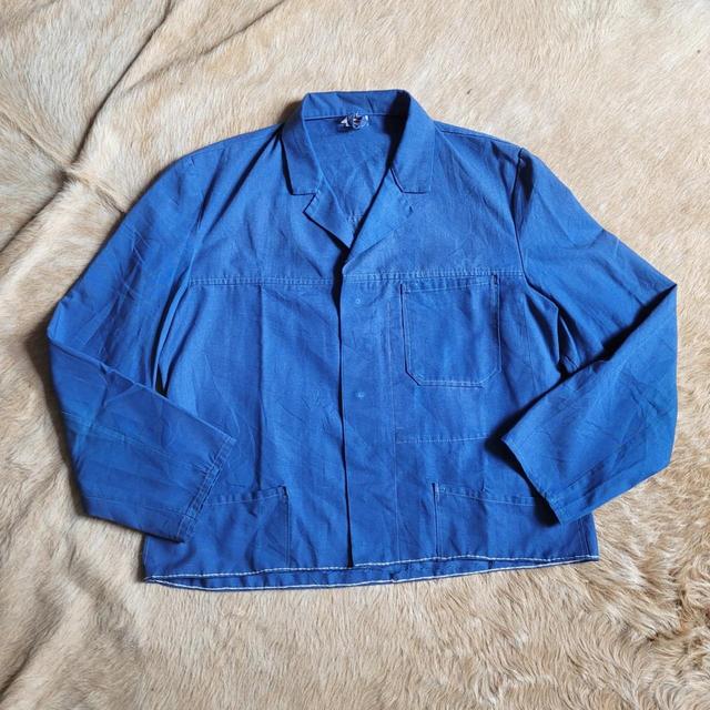 Vintage Men's Jacket - Blue - L on Productcaster.