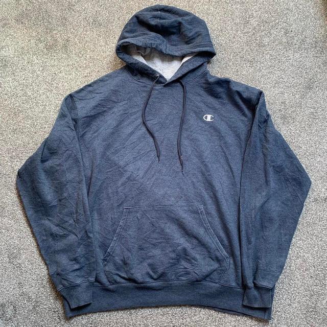 Champion Men's Hoodie - Blue/White - XL on Productcaster.