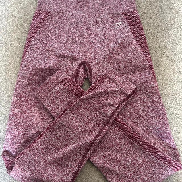 Gymshark Women's Leggings - Pink/Burgundy - S on Productcaster.