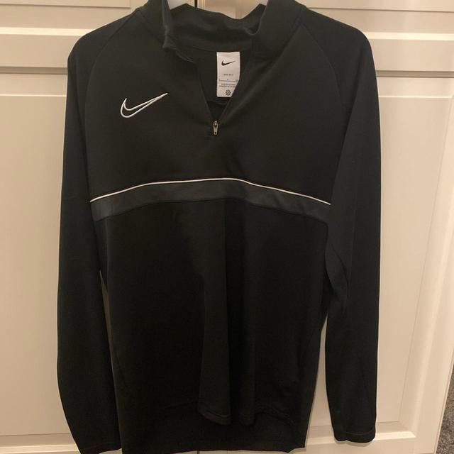 Nike Men's Sweatshirt - Black/White - S on Productcaster.