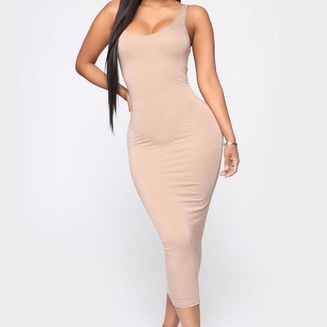 Fashion Nova Women's Bodycon Dress - Tan - S on Productcaster.