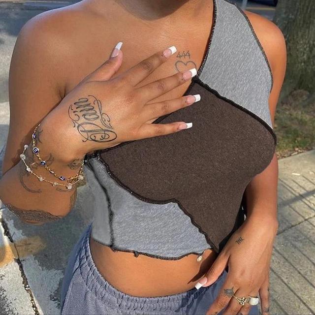 Women's Crop top - Silver/Brown - S on Productcaster.