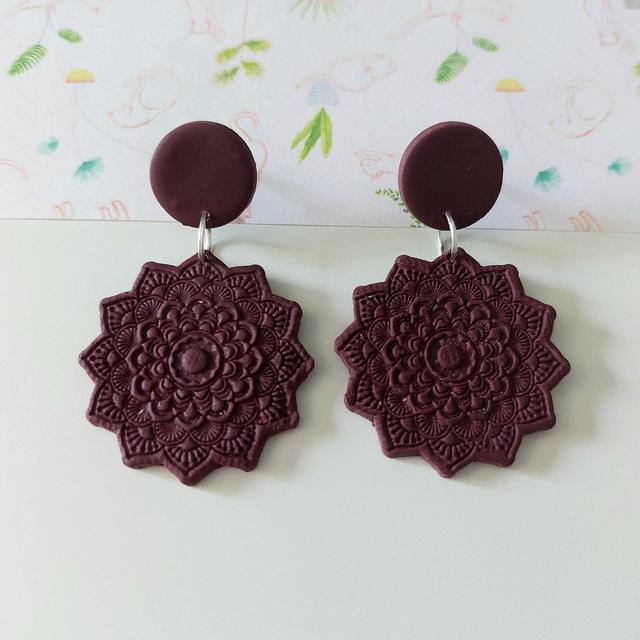 Handmade Women's Earrings - Silver/Purple on Productcaster.