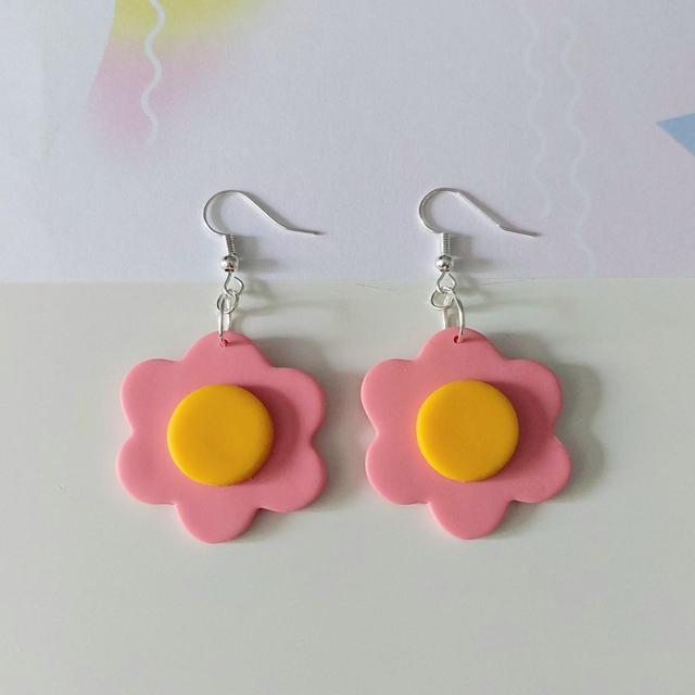 Handmade Women's Earrings - Pink on Productcaster.