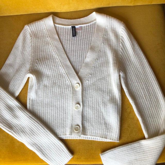 H&M Women's Cardigan - White/Cream - S on Productcaster.