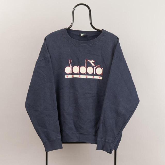 Diadora Men's Sweatshirt - Navy - L on Productcaster.