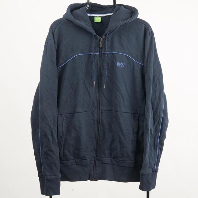 Hugo Boss Men's Hoodie - Navy - L on Productcaster.