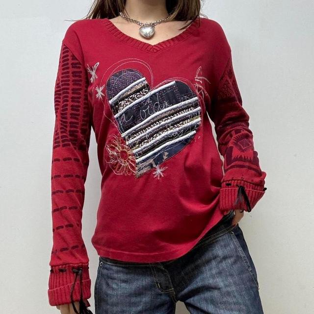 Desigual Women's Jumper - Red - 6 on Productcaster.