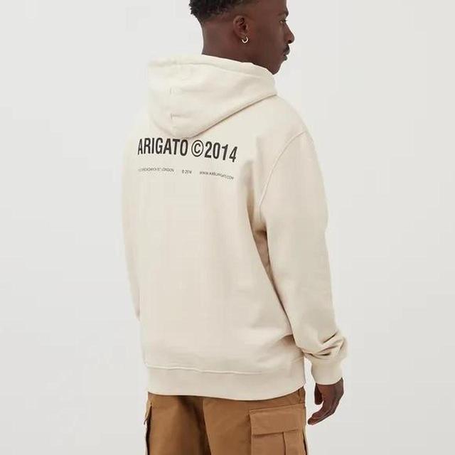 Axel Arigato Men's Hoodie - Cream/Tan - XS on Productcaster.