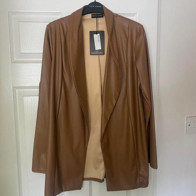 PrettyLittleThing Women's Blazer Jacket - Brown - UK 12 on Productcaster.