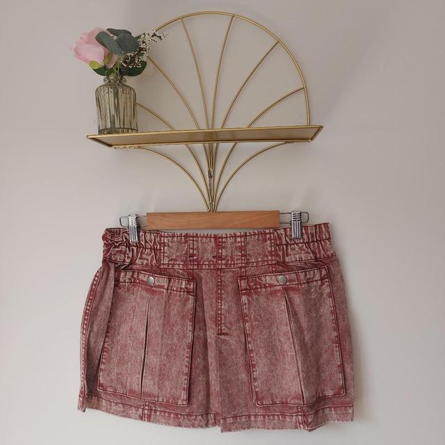 Free People Women's Mini Skirt - Burgundy - UK 8 on Productcaster.