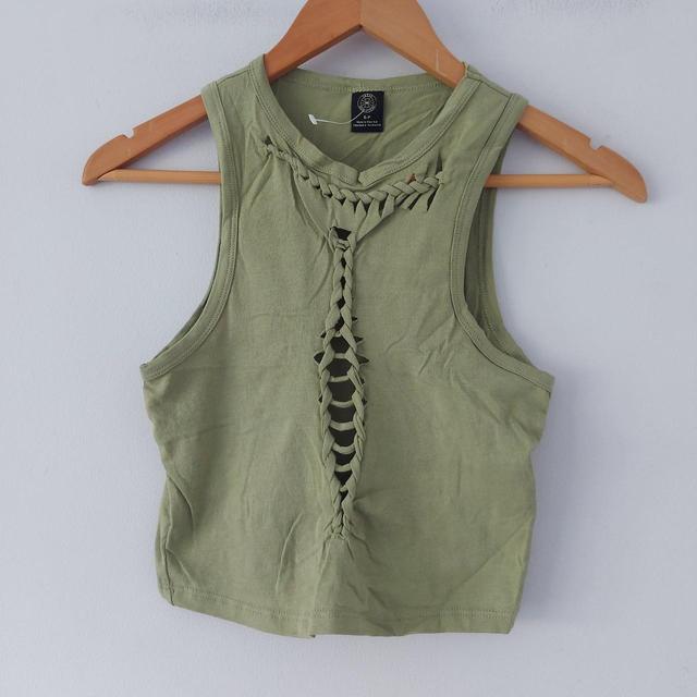 Urban Outfitters Women's Vest - Green - S on Productcaster.