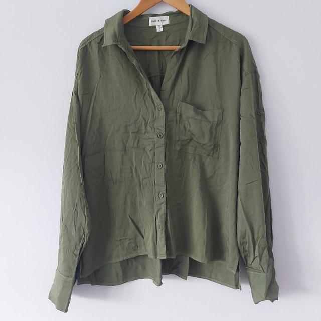 Anthropologie Women's Shirt - Green - XL on Productcaster.