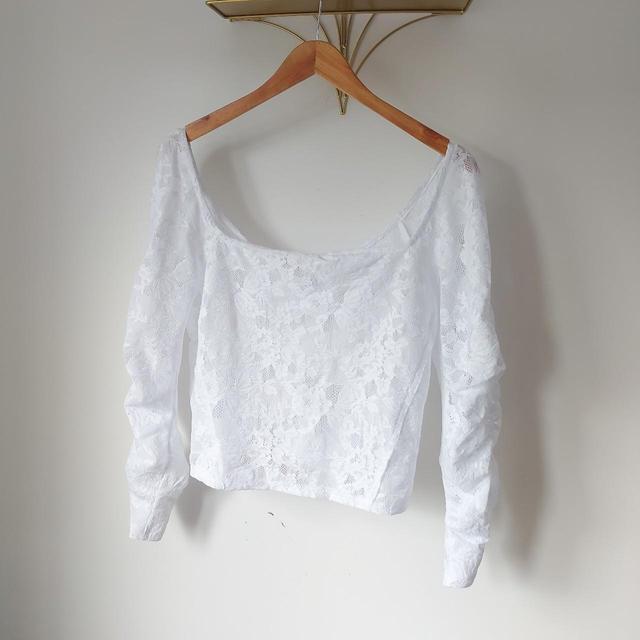 Free People Women's Blouse - White - M on Productcaster.