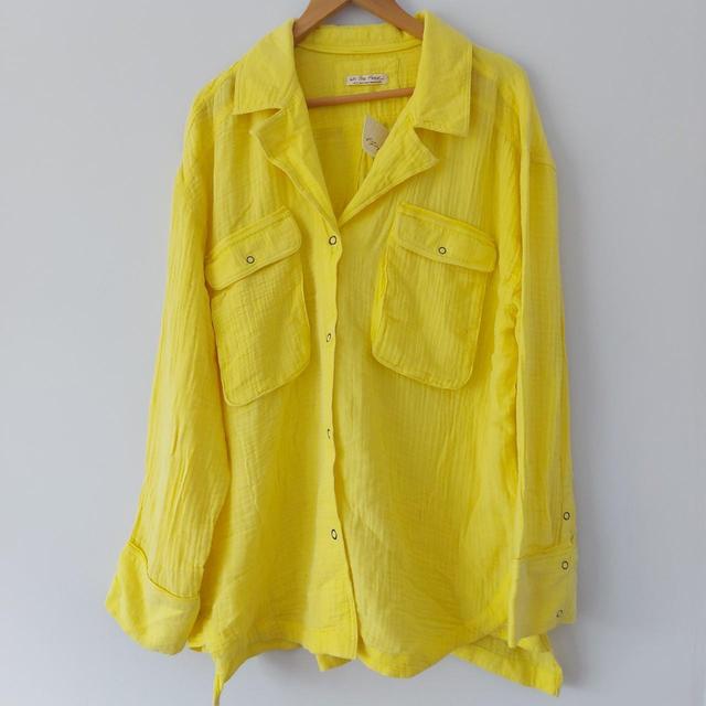 Free People Women's Shirt - Yellow - L on Productcaster.