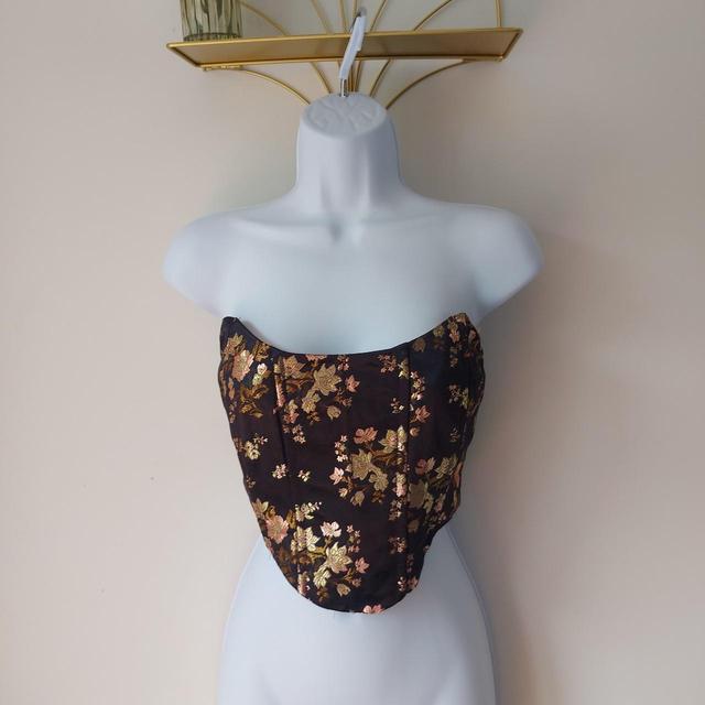 Love Triangle Women's Corset - Black/Gold - S on Productcaster.