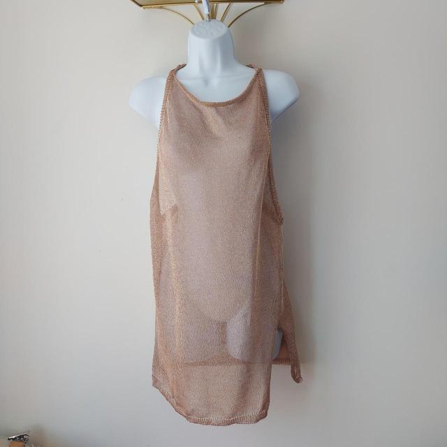 Free People Women's Vest - Gold - L on Productcaster.