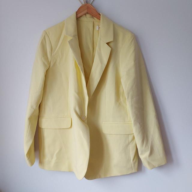 Anthropologie Women's Blazer Jacket - Yellow - L on Productcaster.