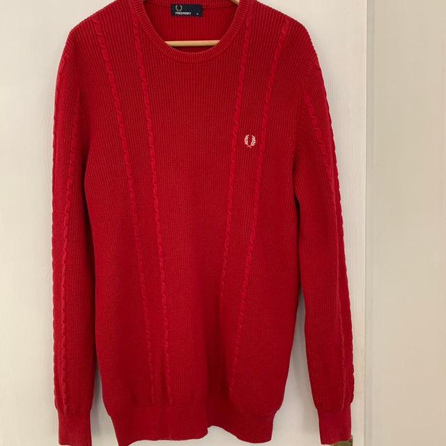 Fred Perry Men's Jumper - Red - M on Productcaster.