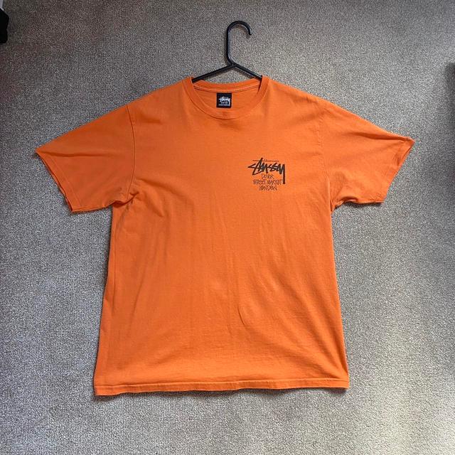 Stüssy Men's T-shirt - Orange - M on Productcaster.