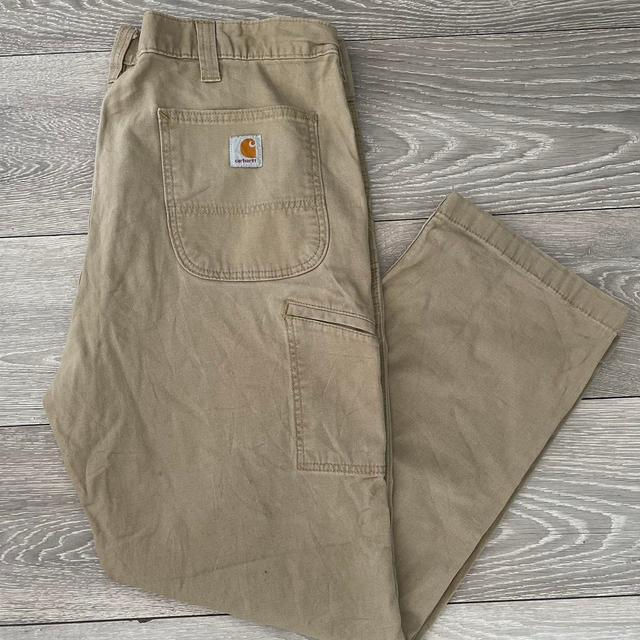 Carhartt Men's Trousers - Tan/Cream - 38" on Productcaster.