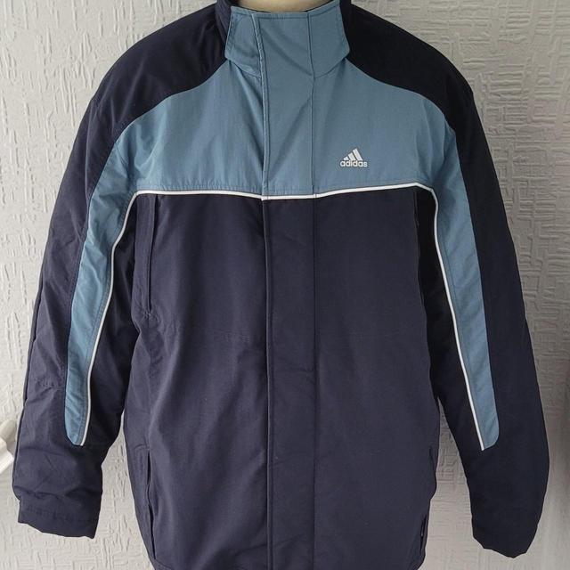 Adidas Men's Nylon Jacket - Blue/Navy - L on Productcaster.