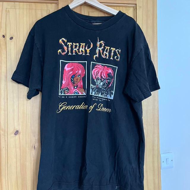 Stray Rats Men's T-shirt - Black/Multi - L on Productcaster.