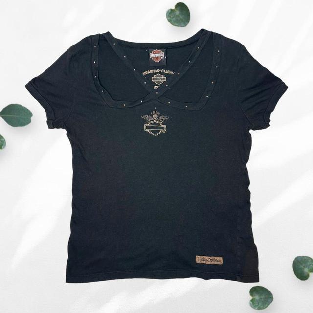 Harley Davidson Women's T-shirt - Black - L on Productcaster.